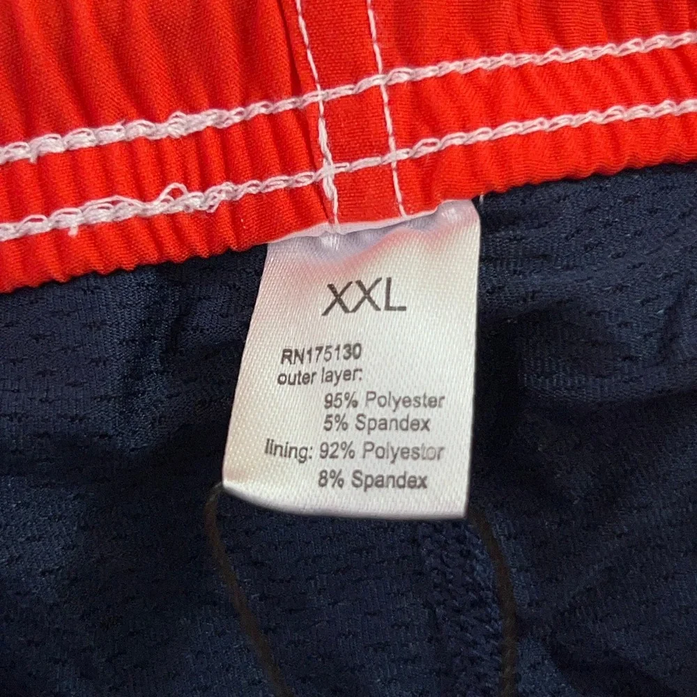 SILKWORLD Mens XXL Red White Blue USA Flag Stars Stripes Swim Trunks New